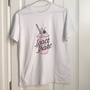 MOVING SALE *Unique Tee* Space shake white tee